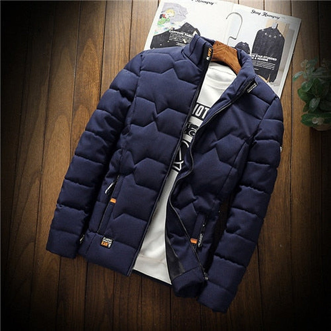 Leichte Herren-Steppjacke – geometrisches Muster