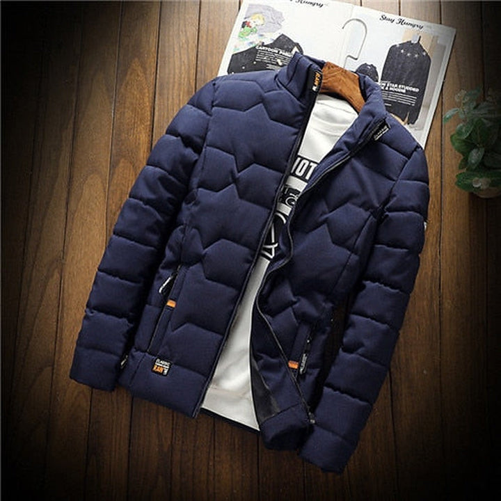 Leichte Herren-Steppjacke – geometrisches Muster