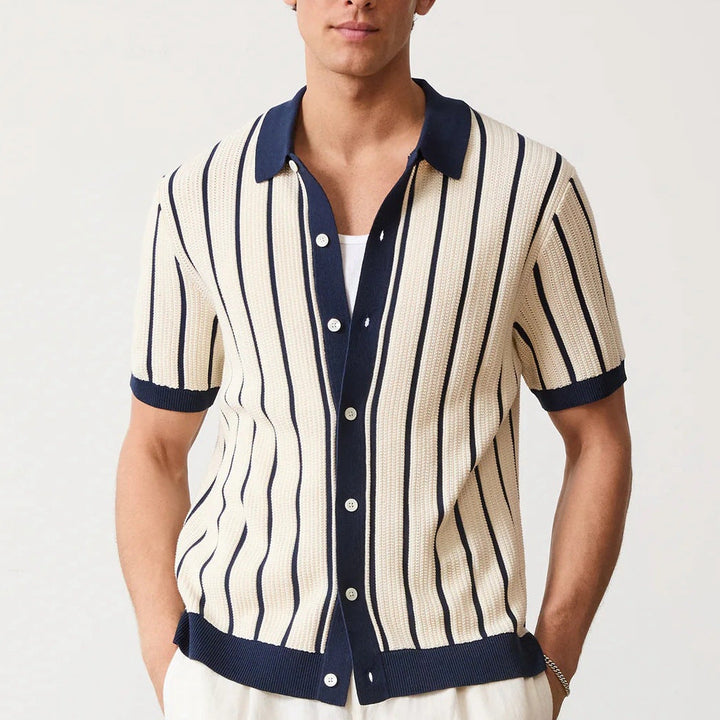 Ivan | Men's Striped Polo Shirt-Metro Lane Plaza