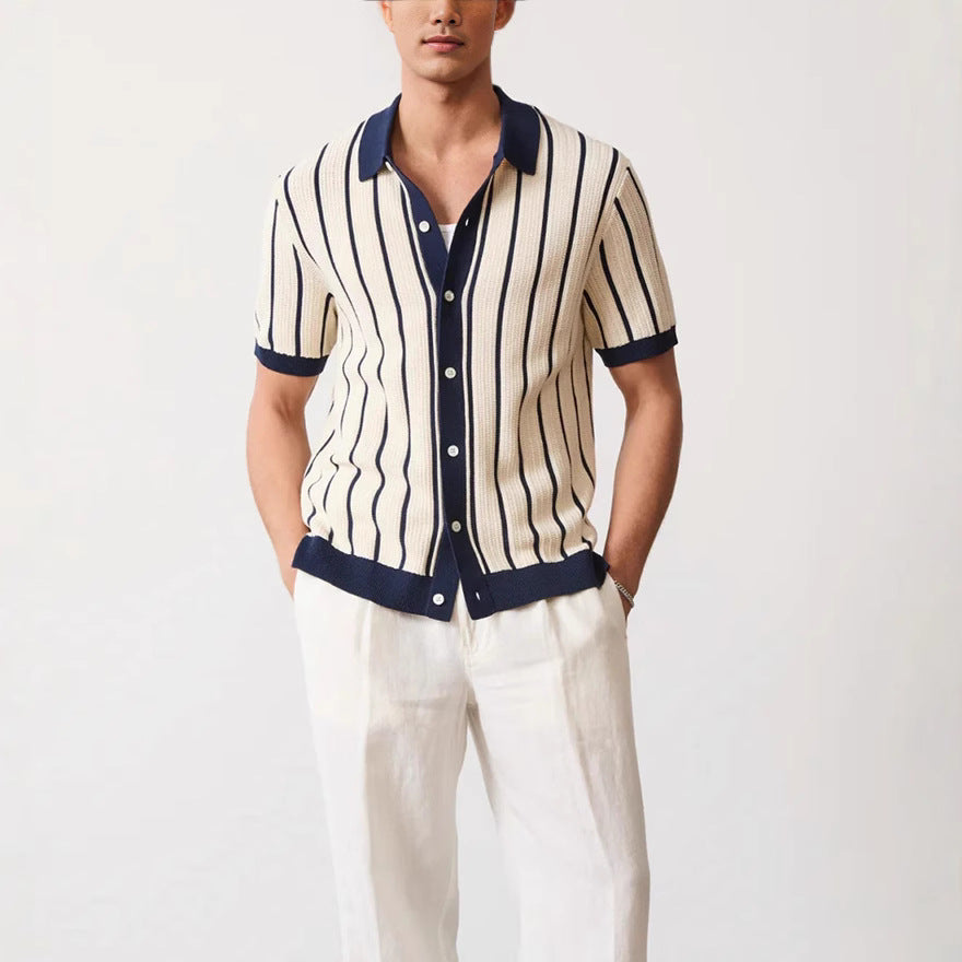 Ivan | Men's Striped Polo Shirt-Metro Lane Plaza