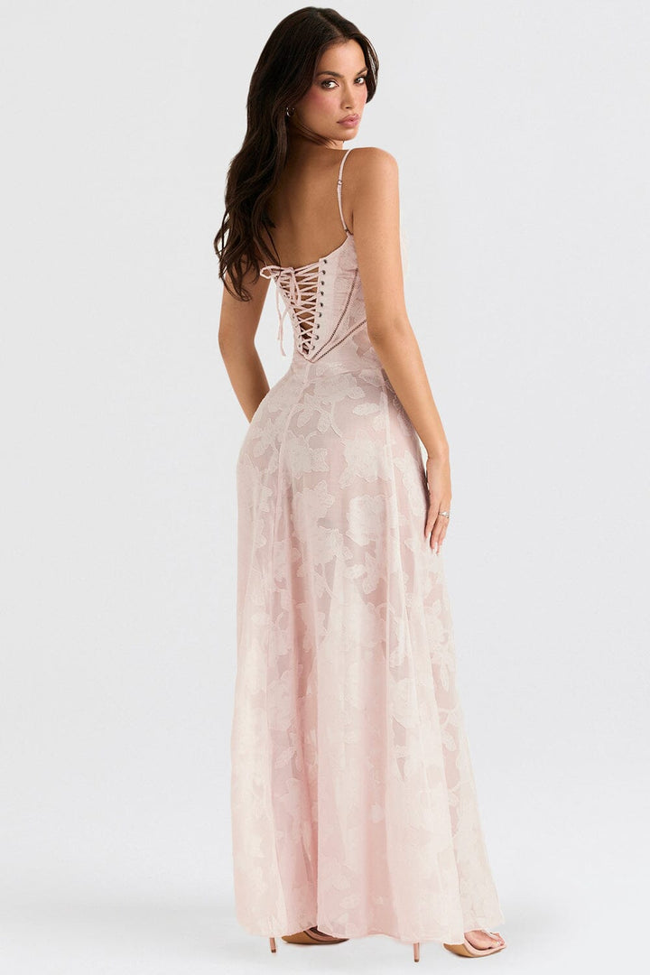 Ivy | Women's Floral Spaghetti Strap Maxi Dress-Metro Lane Plaza