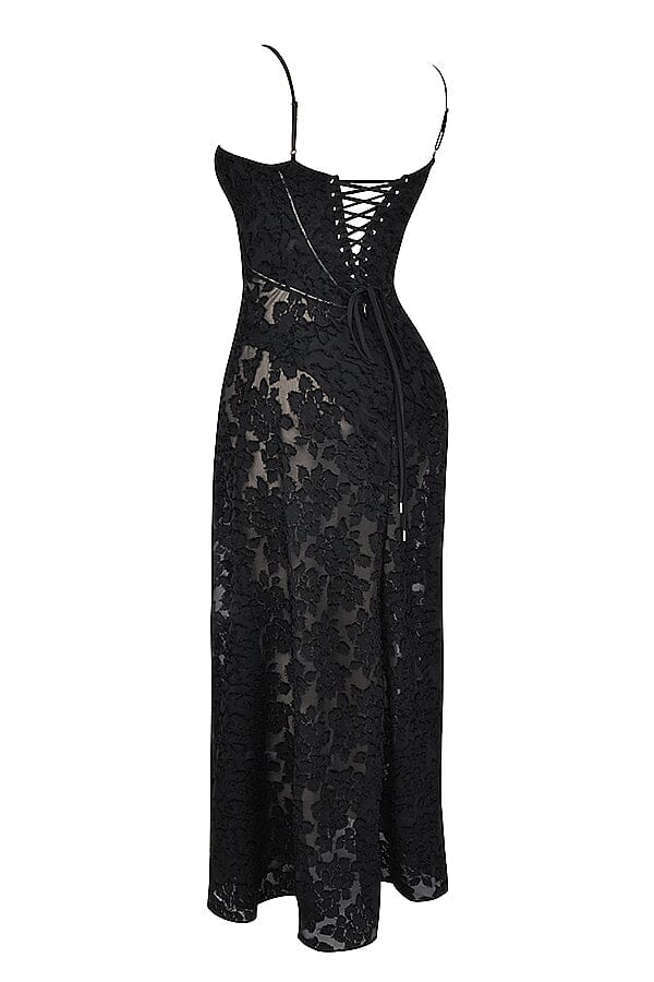 Ivy | Women's Floral Spaghetti Strap Maxi Dress-Metro Lane Plaza