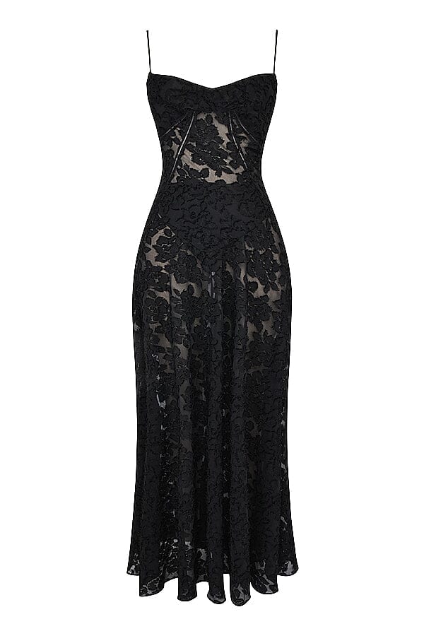 Ivy | Women's Floral Spaghetti Strap Maxi Dress-Metro Lane Plaza