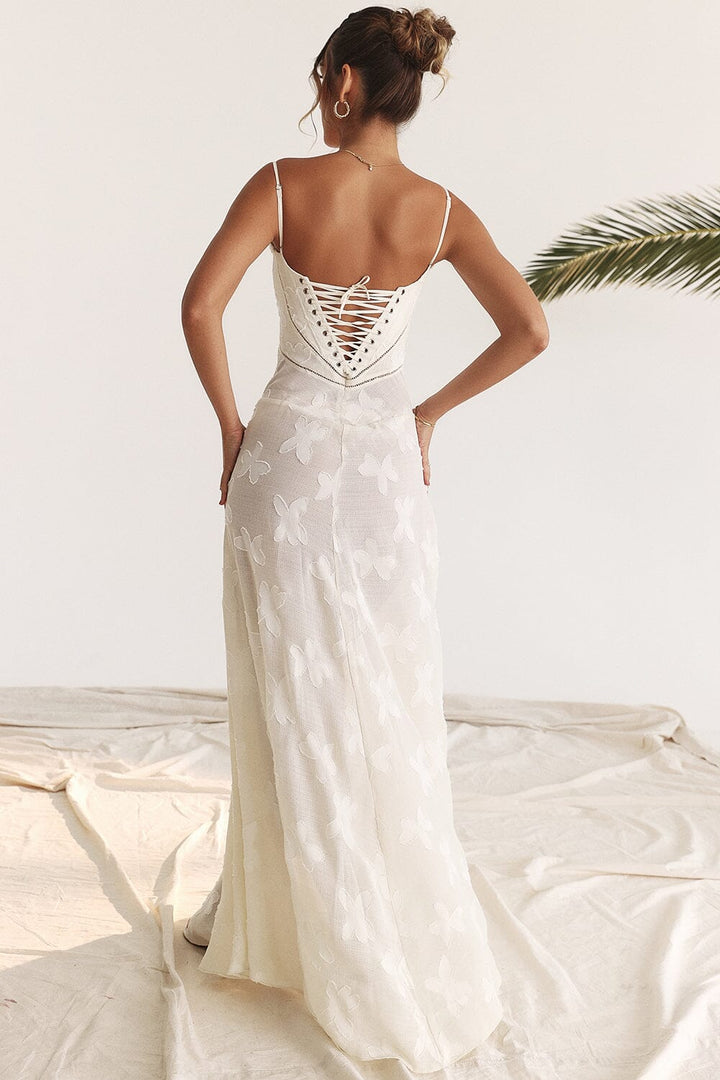 Ivy | Women's Floral Spaghetti Strap Maxi Dress-Metro Lane Plaza