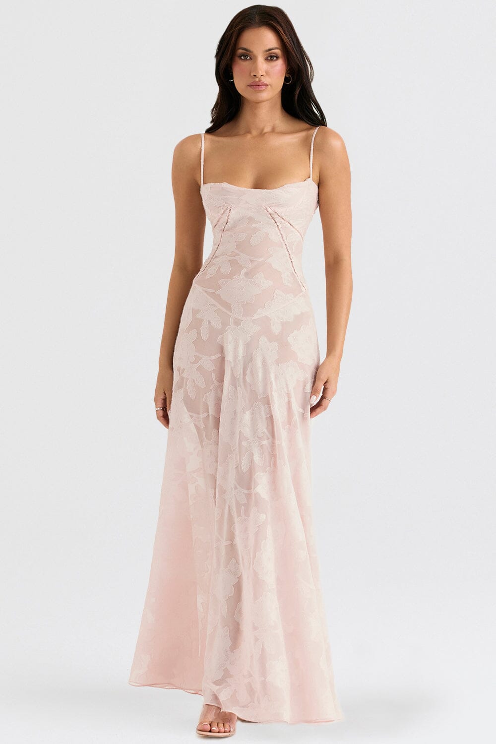 Ivy | Women's Floral Spaghetti Strap Maxi Dress-Metro Lane Plaza