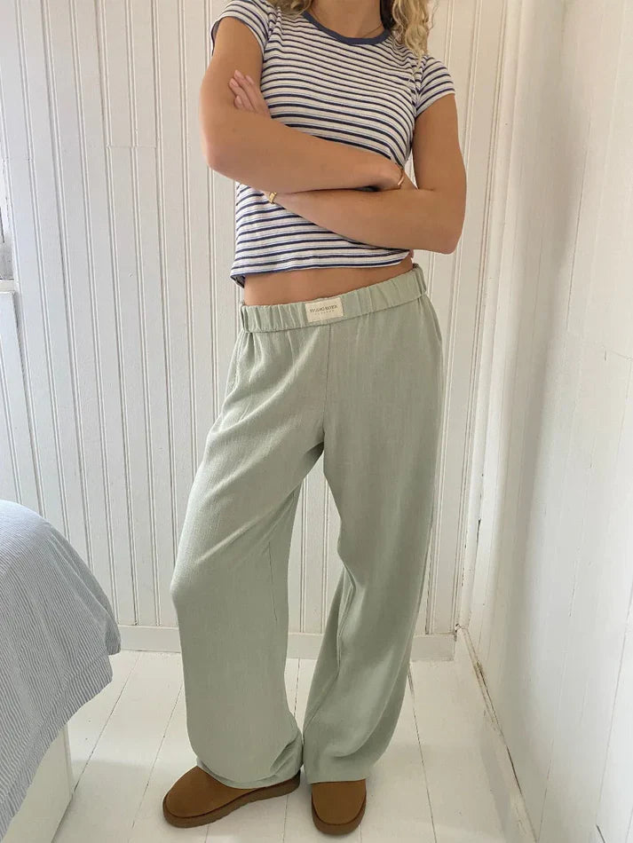 Ivy | Women's Cotton Comfort Fit Lounge Pants-Metro Lane Plaza