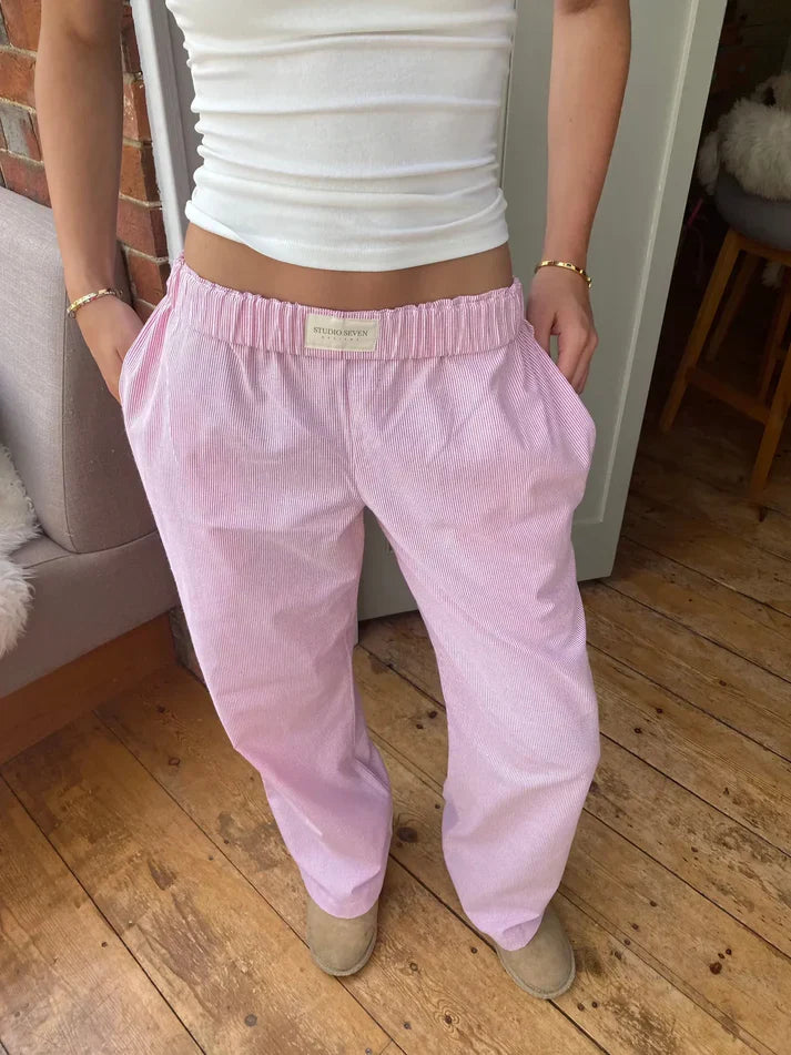 Ivy | Women's Cotton Comfort Fit Lounge Pants-Metro Lane Plaza