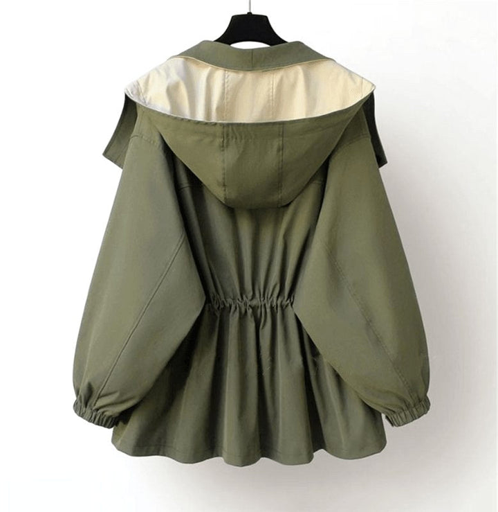Oversized jakke til kvinder i lag-på-lag-design, stilfuld og praktisk til efteråret