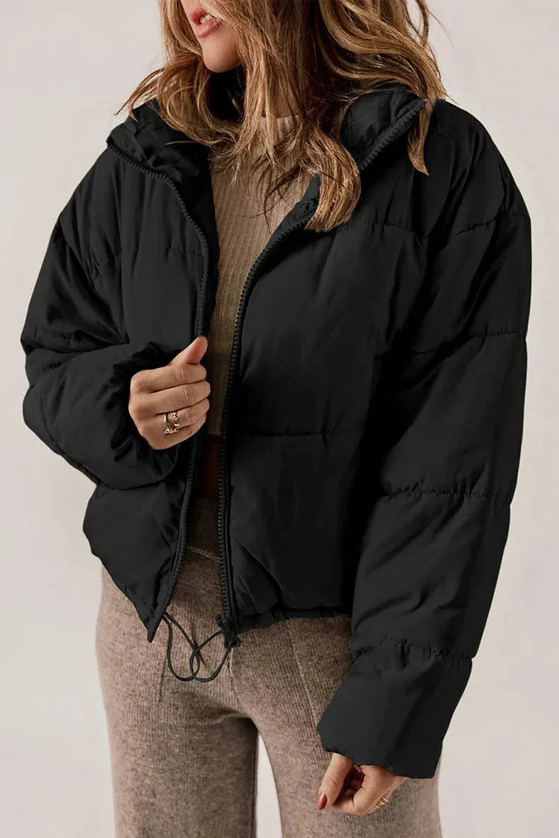 Jade | Women's Puffer Jacket with Thick Insulation and Stand-Up Collar-Metro Lane Plaza
