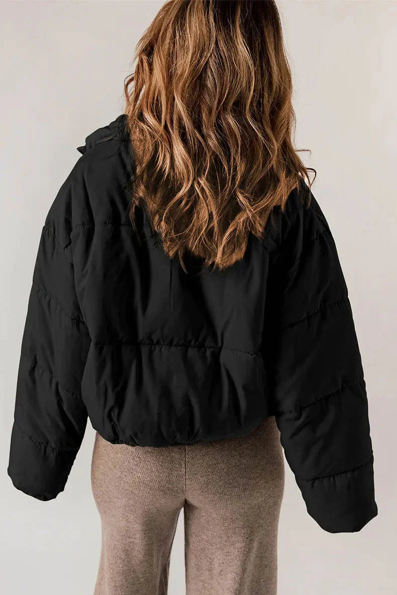 Jade | Women's Puffer Jacket with Thick Insulation and Stand-Up Collar-Metro Lane Plaza