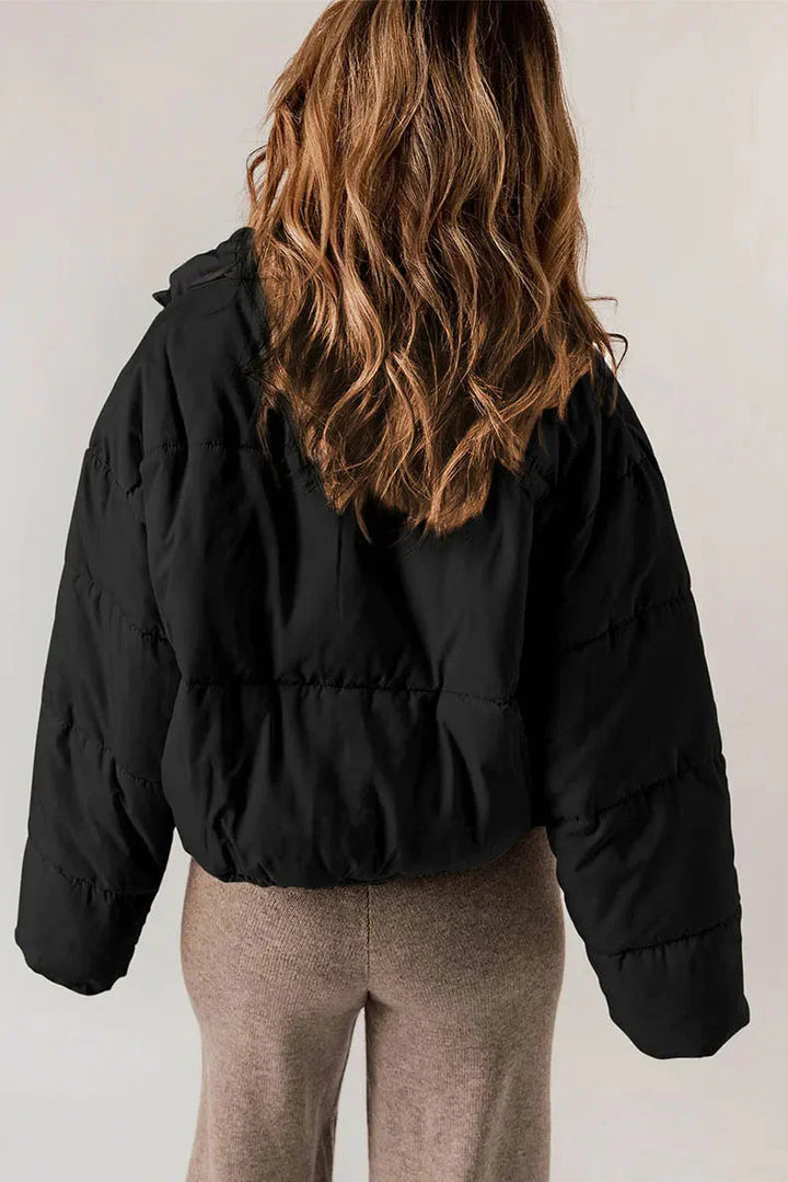 Jade | Women's Puffer Jacket with Thick Insulation and Stand-Up Collar-Metro Lane Plaza