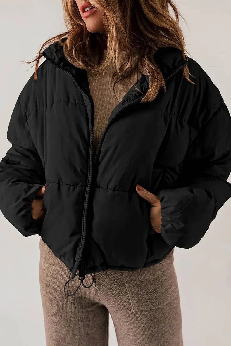 Jade | Women's Puffer Jacket with Thick Insulation and Stand-Up Collar-Metro Lane Plaza