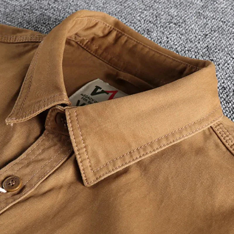 Men's Long Sleeve Button-Down Shirt-Metro Lane Plaza