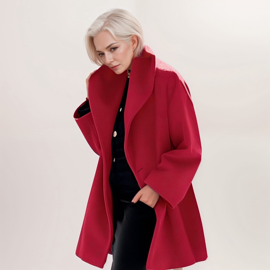 Abrigo de invierno extragrande para mujer, abierto por delante y con cuello chal