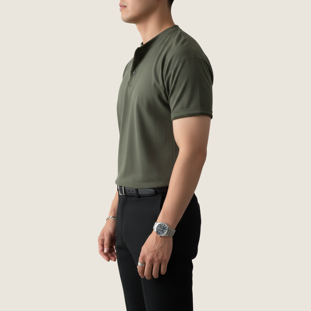 Jaxon | Men's Short Sleeve Button-Up Henley Shirt