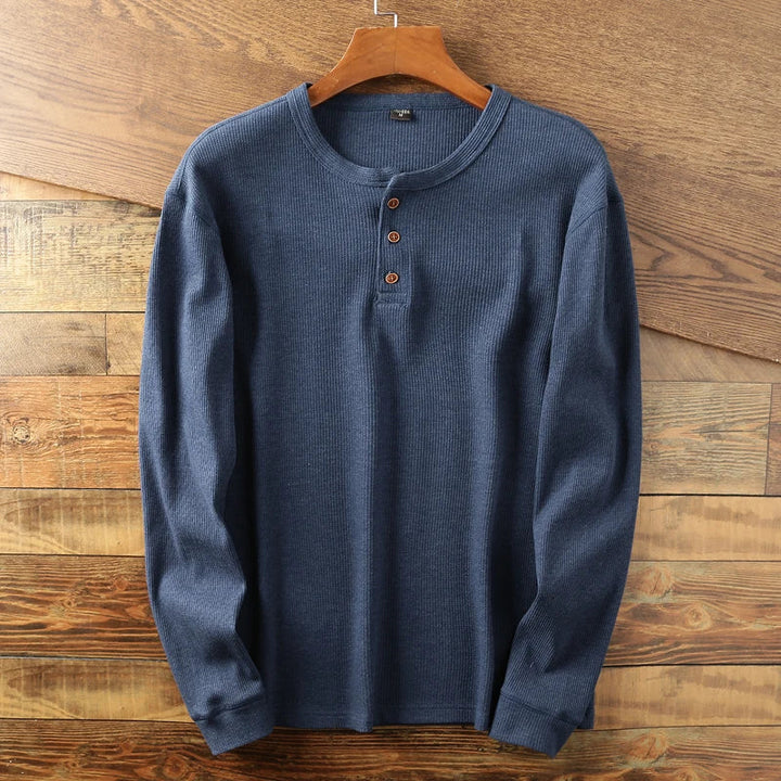 Jeff | Men's Long Sleeve Casual Henley Shirt