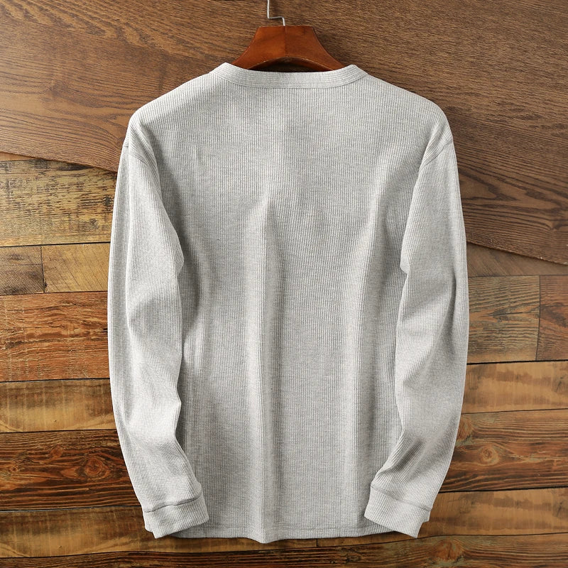 Jeff | Men's Long Sleeve Casual Henley Shirt
