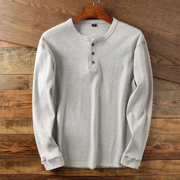 Jeff | Men's Long Sleeve Casual Henley Shirt