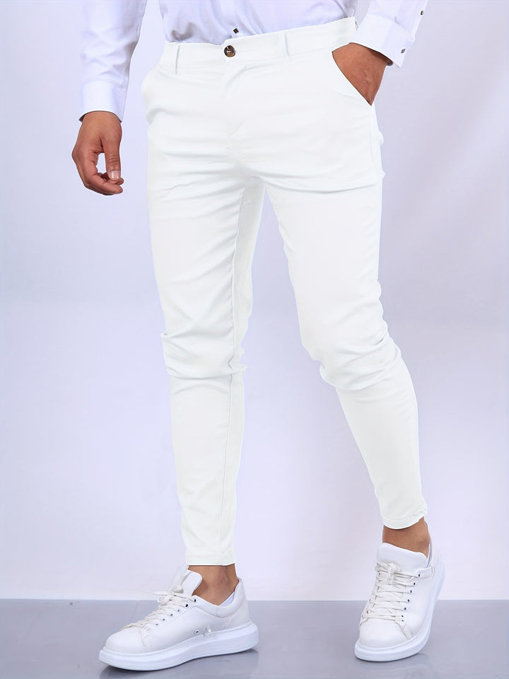 Men's Stretch Skinny-Fit Chino Pants for Modern Style-Metro Lane Plaza