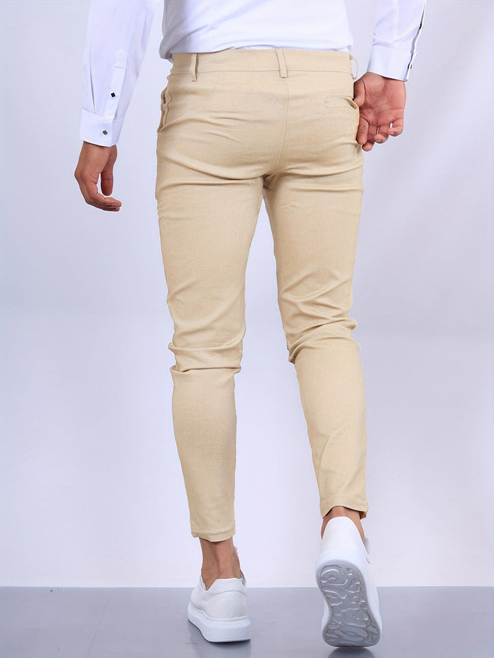 Men's Stretch Skinny-Fit Chino Pants for Modern Style-Metro Lane Plaza