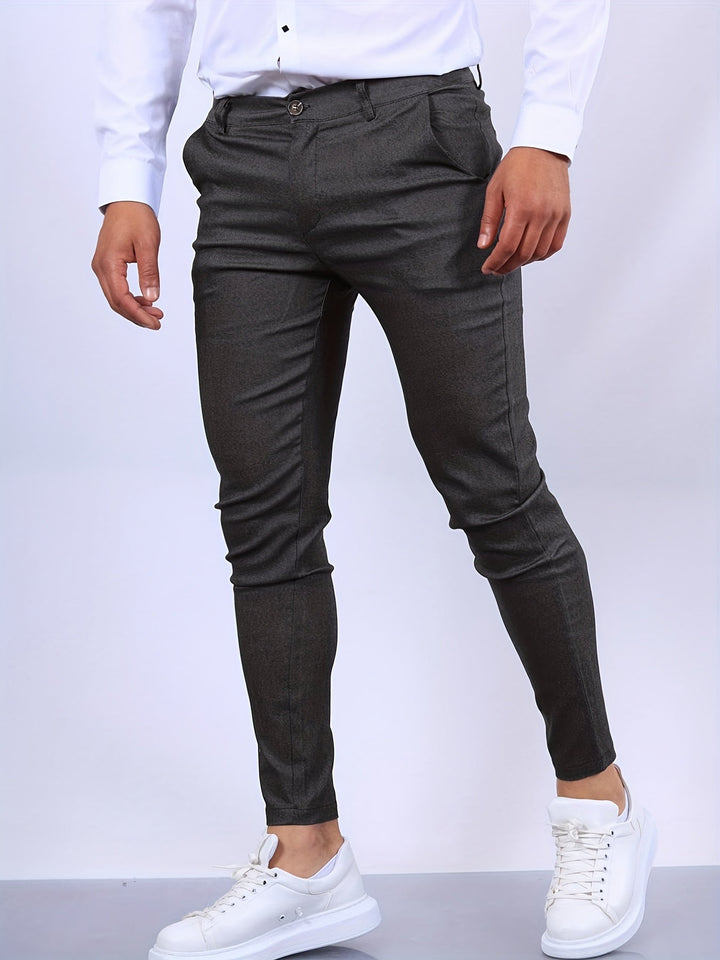 Men's Stretch Skinny-Fit Chino Pants for Modern Style-Metro Lane Plaza
