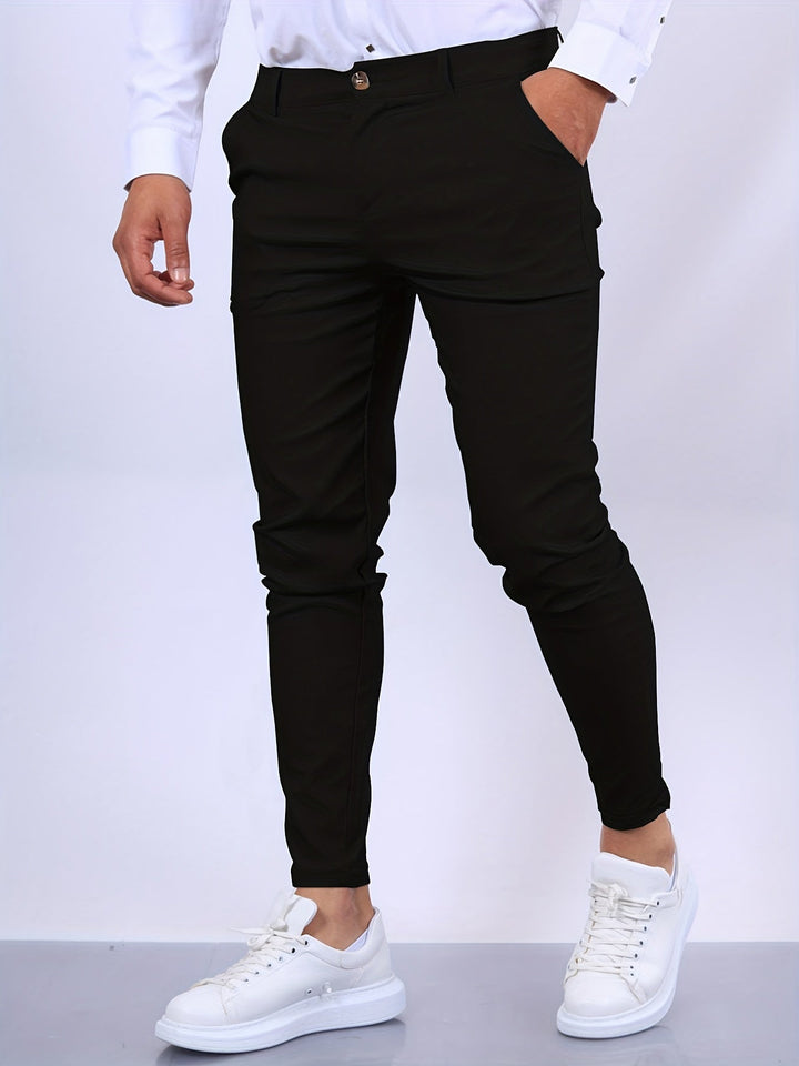 Men's Stretch Skinny-Fit Chino Pants for Modern Style-Metro Lane Plaza