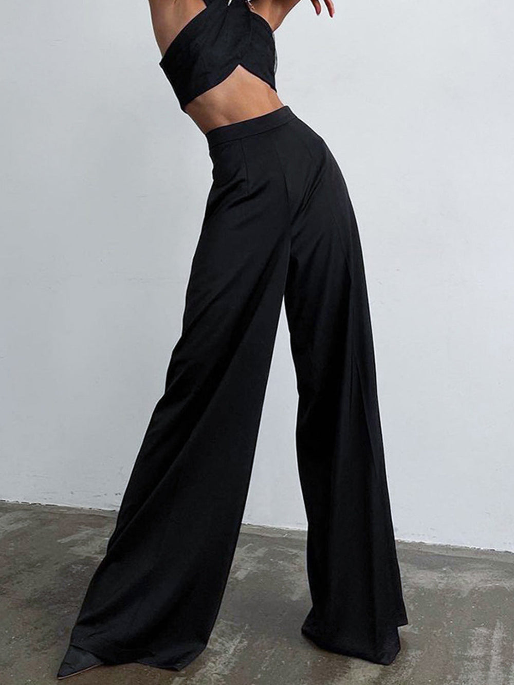 Jorielle | Women's Satin Trousers | Oversized Wide Pants with Shine-Metro Lane Plaza