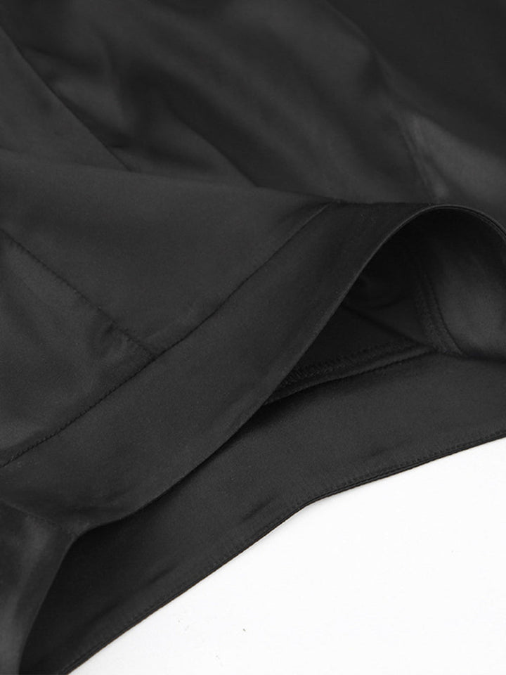 Jorielle | Women's Satin Trousers | Oversized Wide Pants with Shine-Metro Lane Plaza