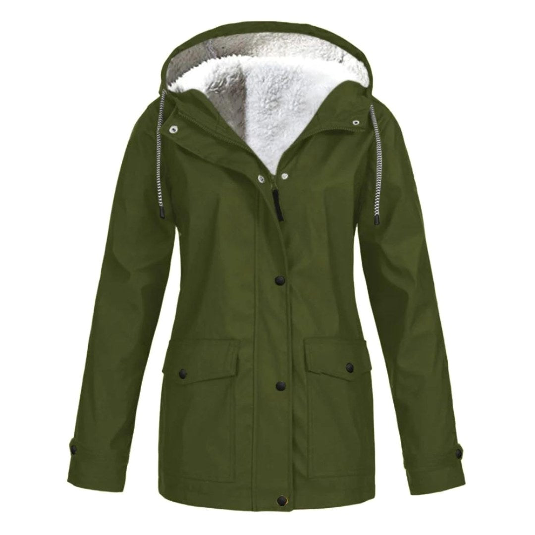 Women's Lightweight Windproof Hooded Rain Jacket for Autumn