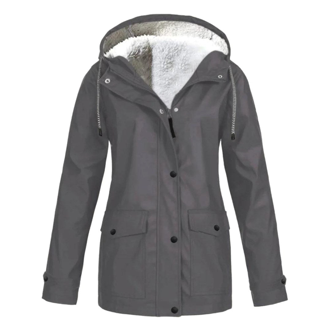 Women's Lightweight Windproof Hooded Rain Jacket for Autumn