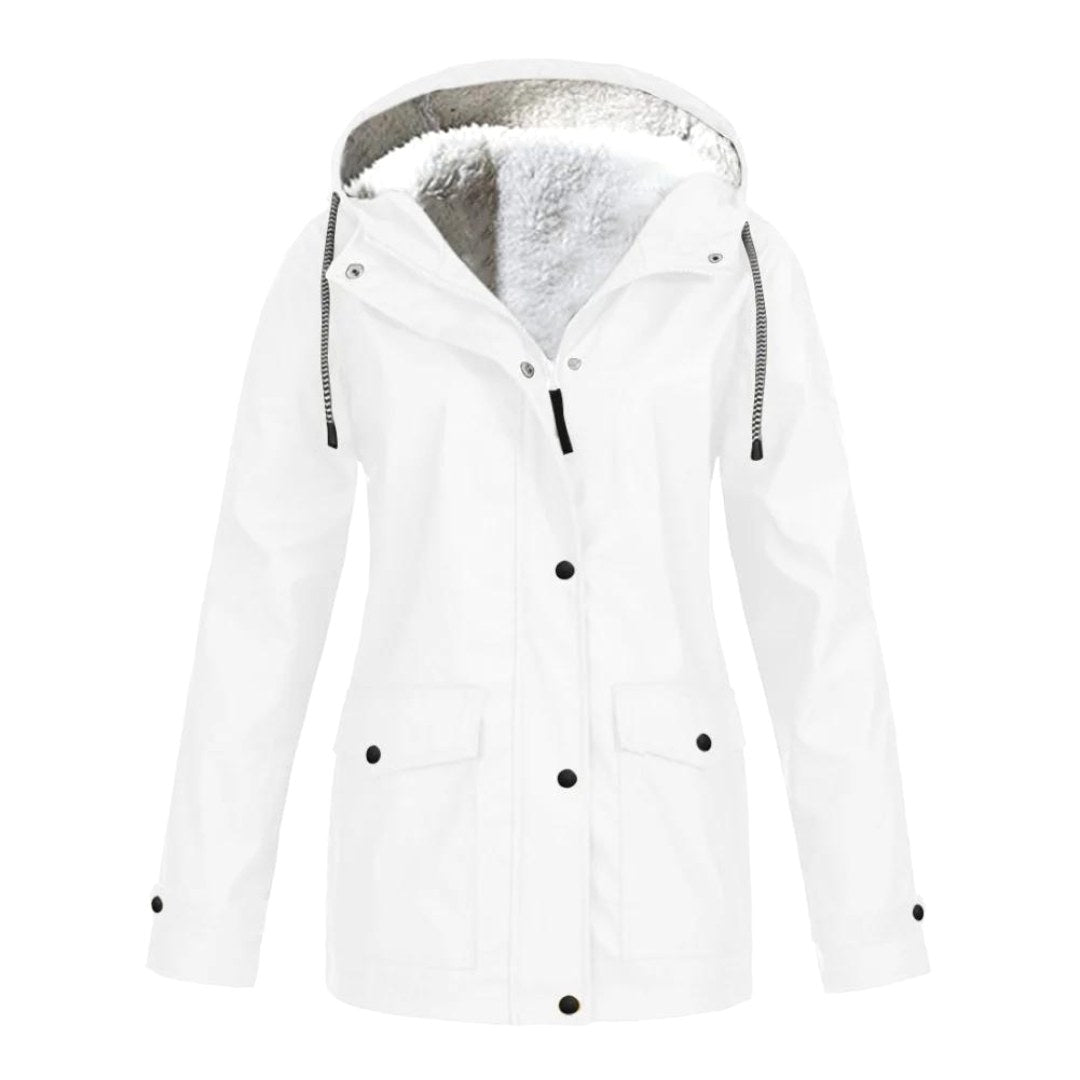 Women's Lightweight Windproof Hooded Rain Jacket for Autumn