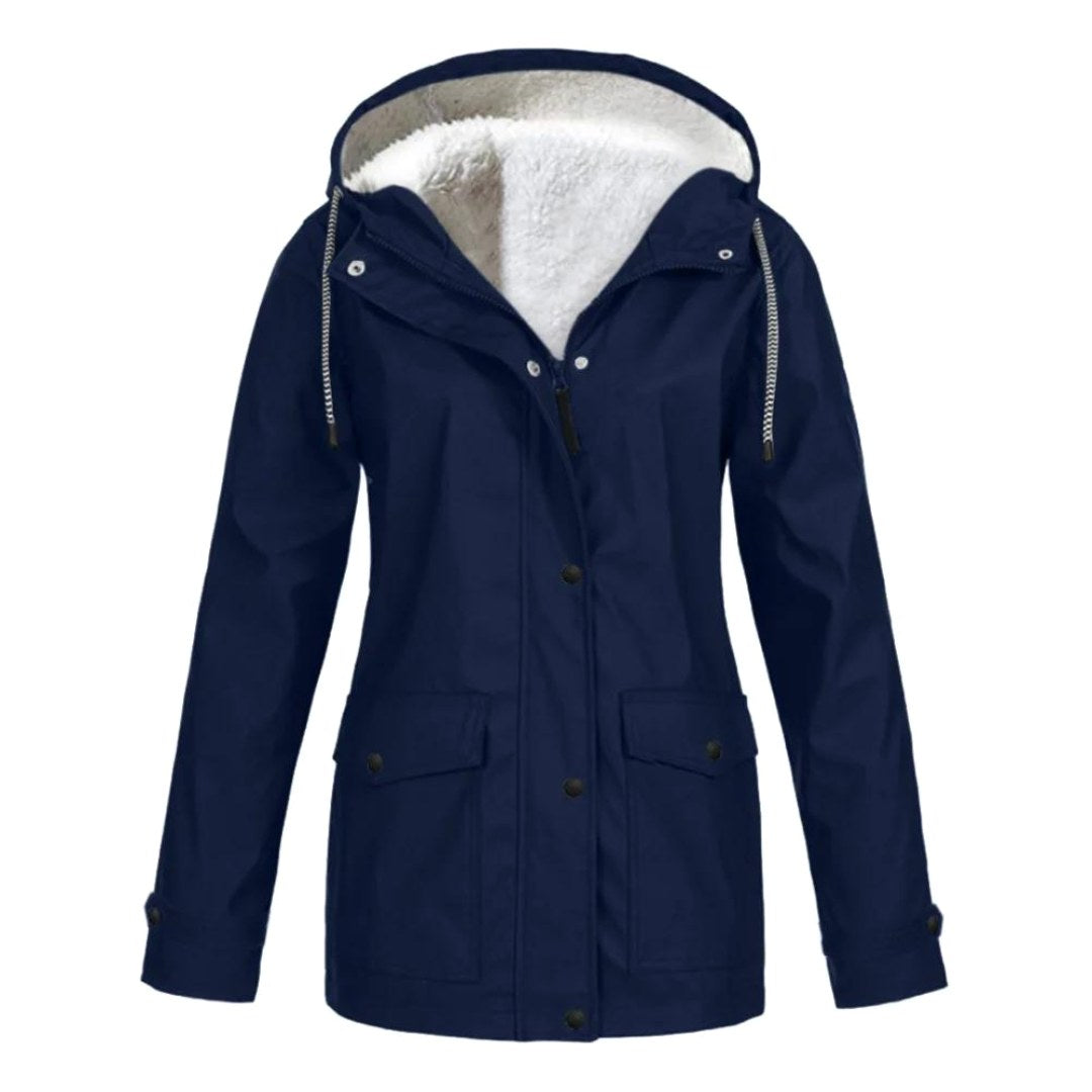 Women's Lightweight Windproof Hooded Rain Jacket for Autumn