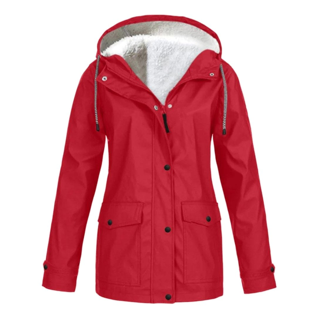 Women's Lightweight Windproof Hooded Rain Jacket for Autumn