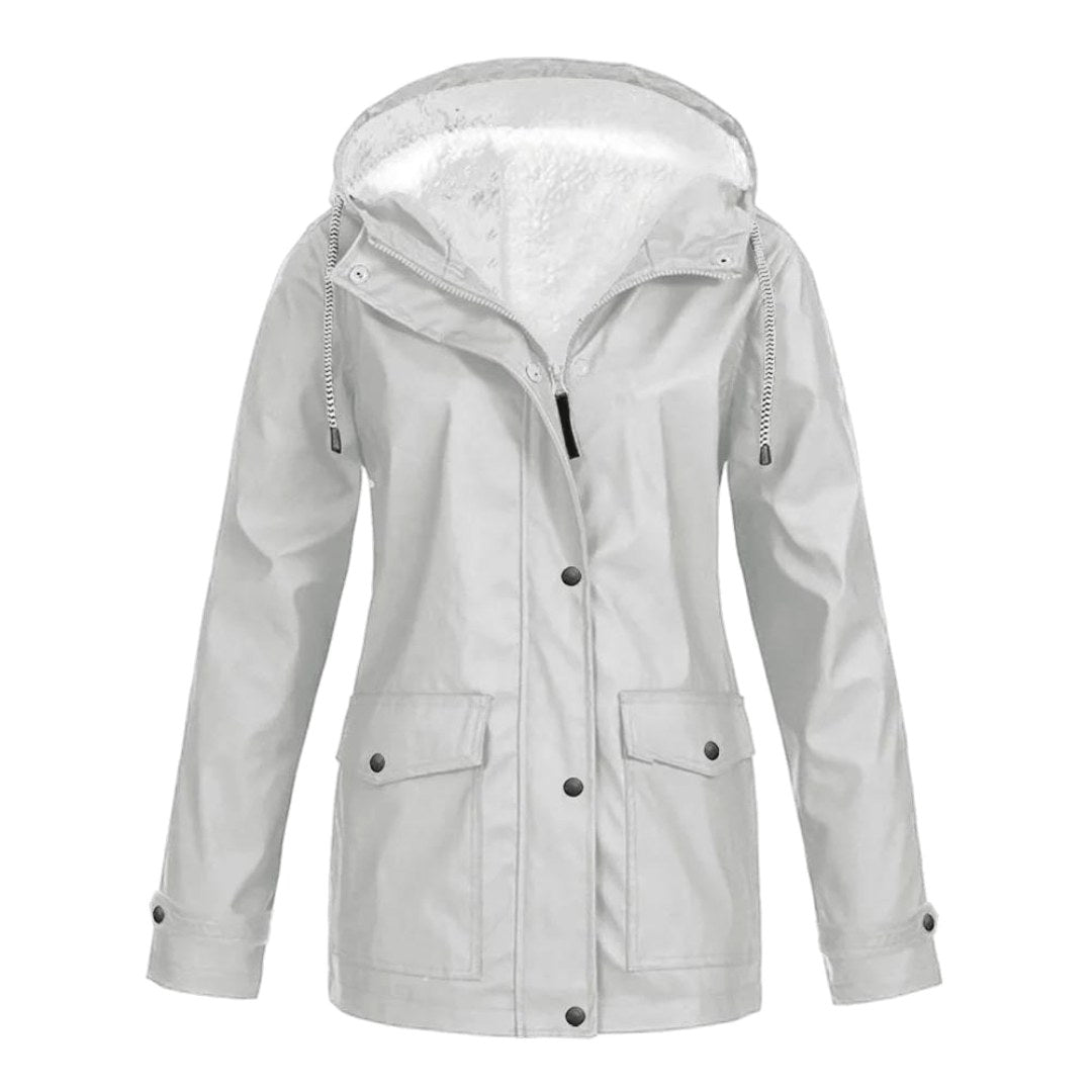Women's Lightweight Windproof Hooded Rain Jacket for Autumn