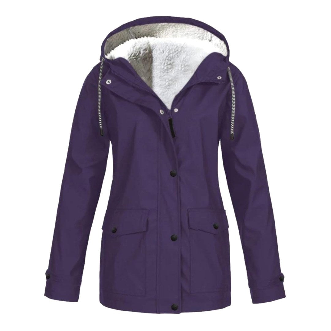 Women's Lightweight Windproof Hooded Rain Jacket for Autumn