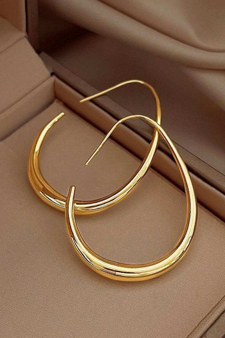 Kaira | Women's Oval Metal Earrings-Metro Lane Plaza