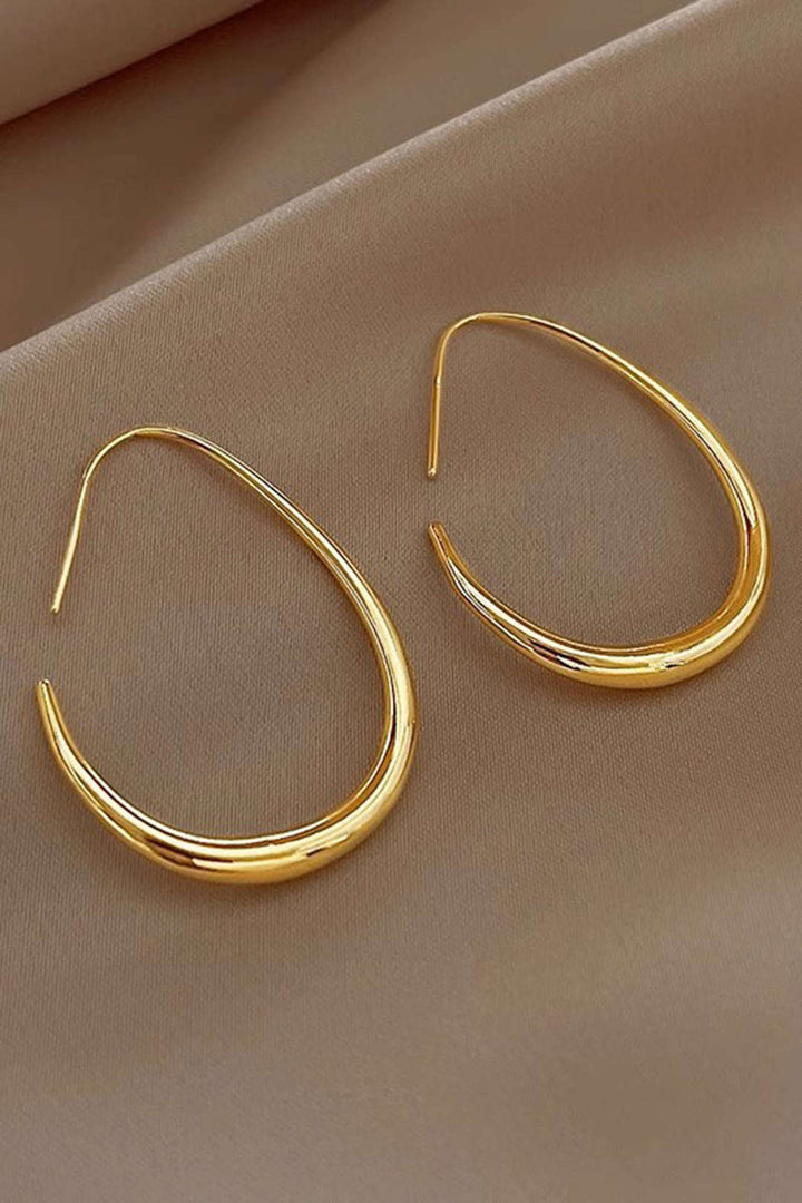 Kaira | Women's Oval Metal Earrings-Metro Lane Plaza
