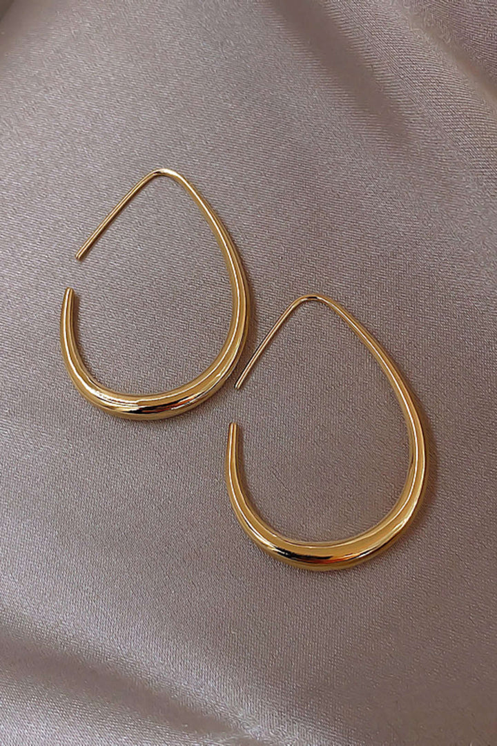 Kaira | Women's Oval Metal Earrings-Metro Lane Plaza