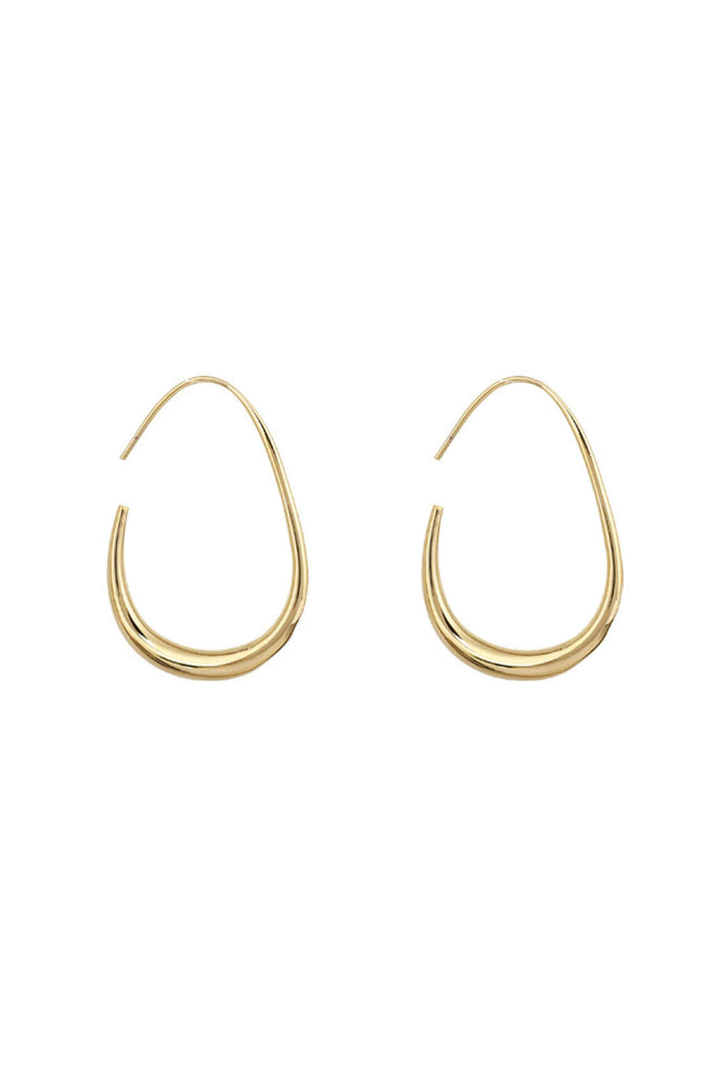 Kaira | Women's Oval Metal Earrings-Metro Lane Plaza