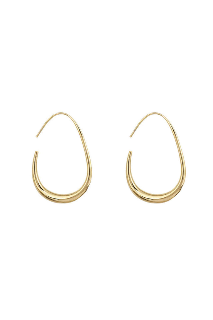 Kaira | Women's Oval Metal Earrings-Metro Lane Plaza