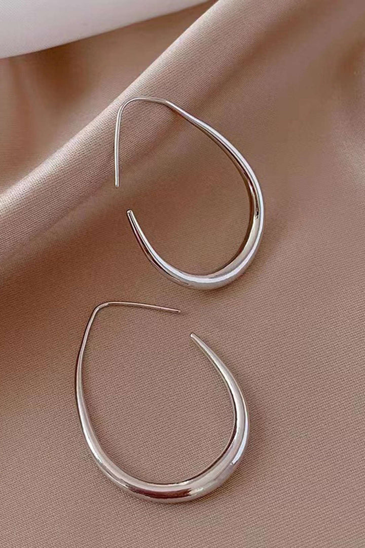 Kaira | Women's Oval Metal Earrings-Metro Lane Plaza