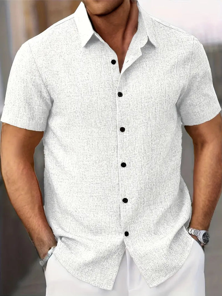 Men's Casual Button-Down Shirt-Metro Lane Plaza