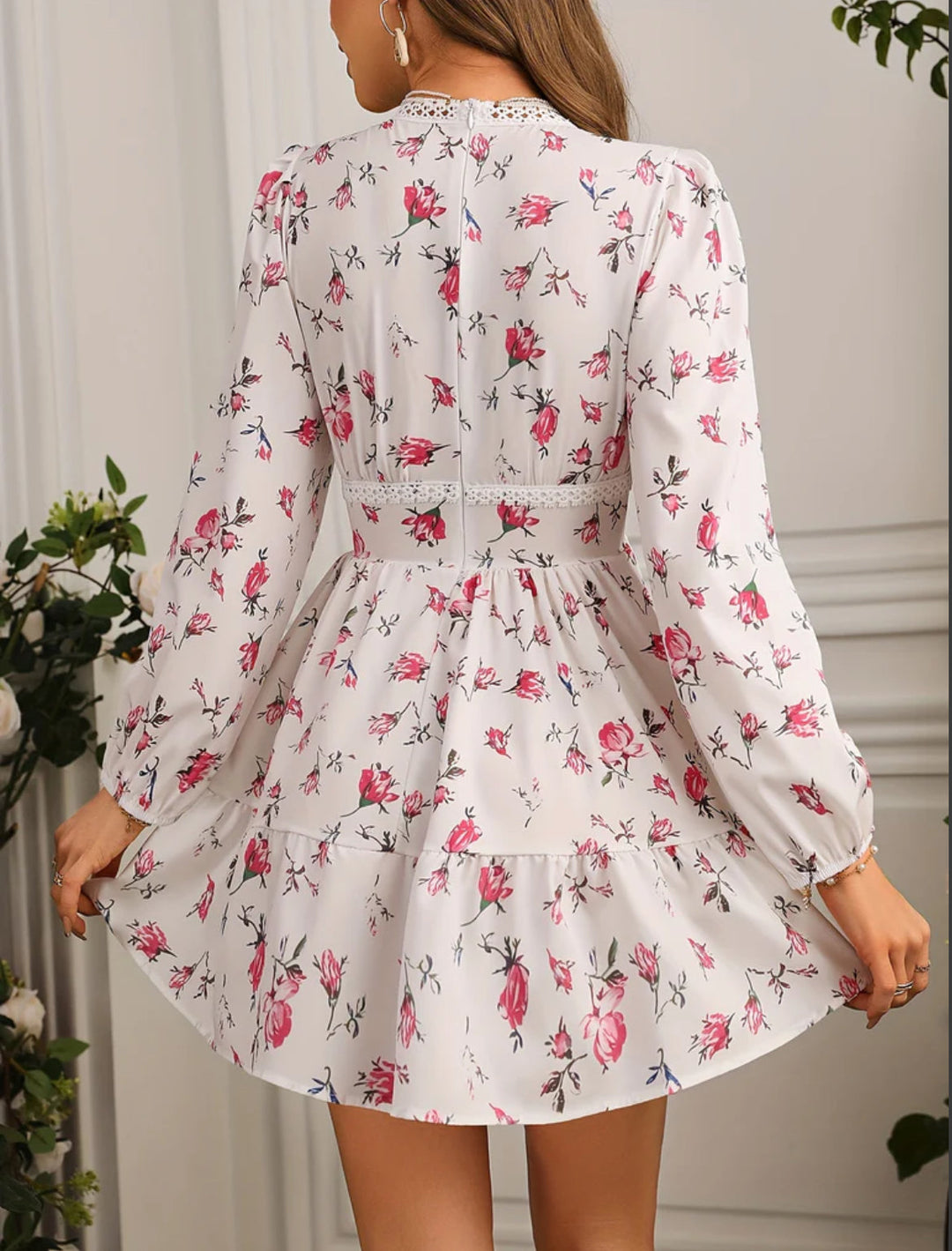 Kelsey | Women's V-Neck A-Line Mini Dress-Metro Lane Plaza
