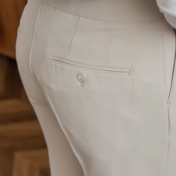 Kelvin | Men's Classic Pleated Dress Trousers-Metro Lane Plaza
