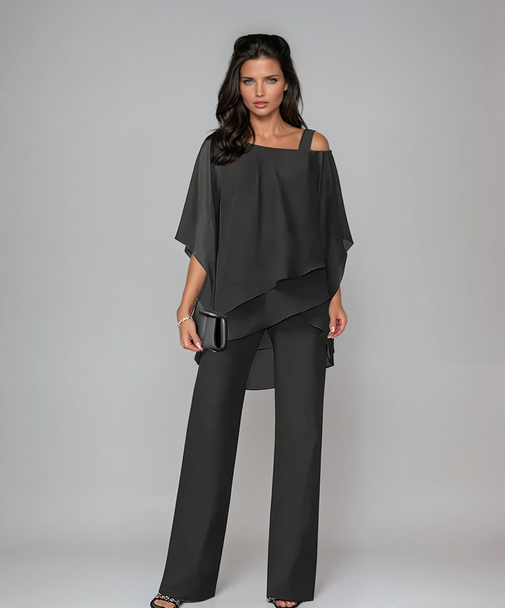 Antonella | Women's Wrap Two-Piece Set-Metro Lane Plaza