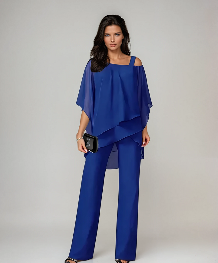 Antonella | Women's Wrap Two-Piece Set-Metro Lane Plaza