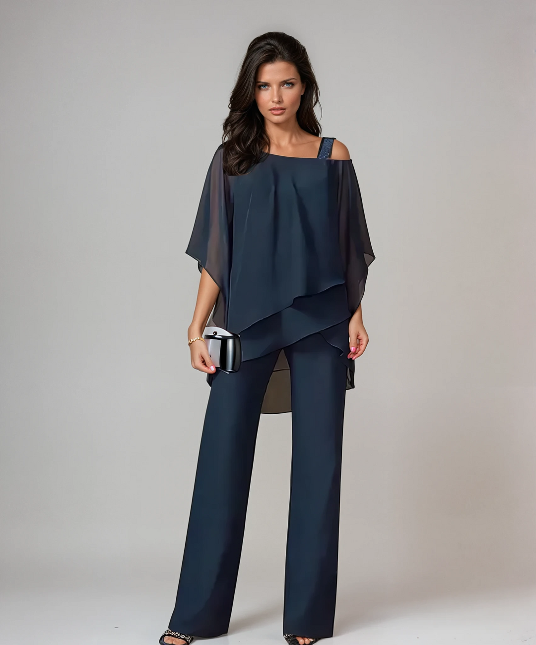Antonella | Women's Wrap Two-Piece Set-Metro Lane Plaza