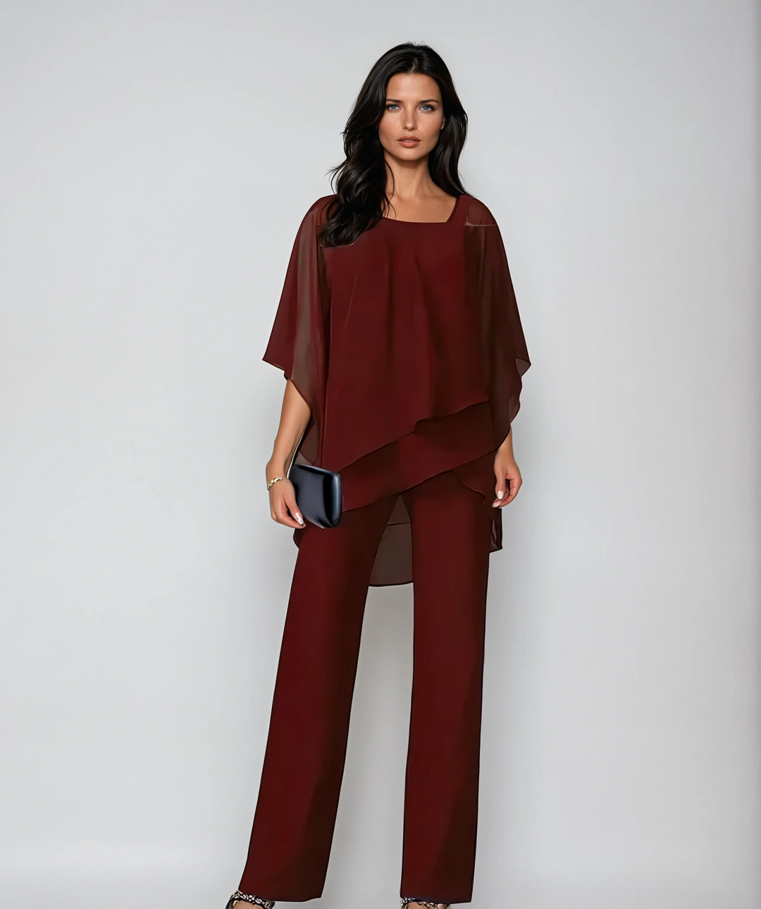 Antonella | Women's Wrap Two-Piece Set-Metro Lane Plaza