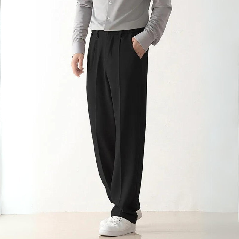 Kieran | Men's Pleated Wide Leg Trousers