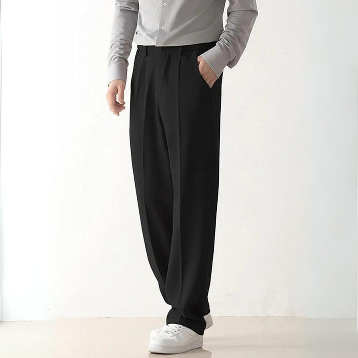Kieran | Men's Pleated Wide Leg Trousers